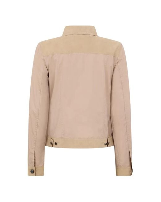 Moorer Natural Panelled Jacket