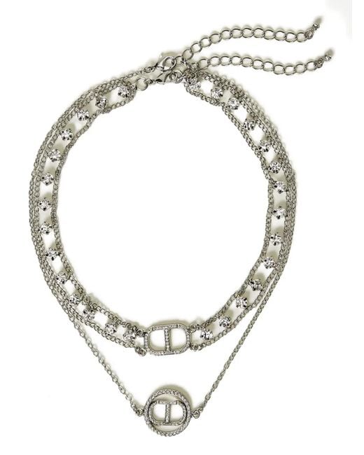Twinset Crystal-embellished Necklace Metallic