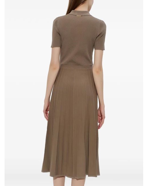 Rose Gold Michael Kors Polo Womens Brown Michael Kors Knitted Polo Dress