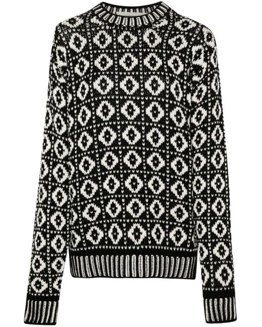 Golden Goose Deluxe Brand Black Intarsia-knit Wool Jumper