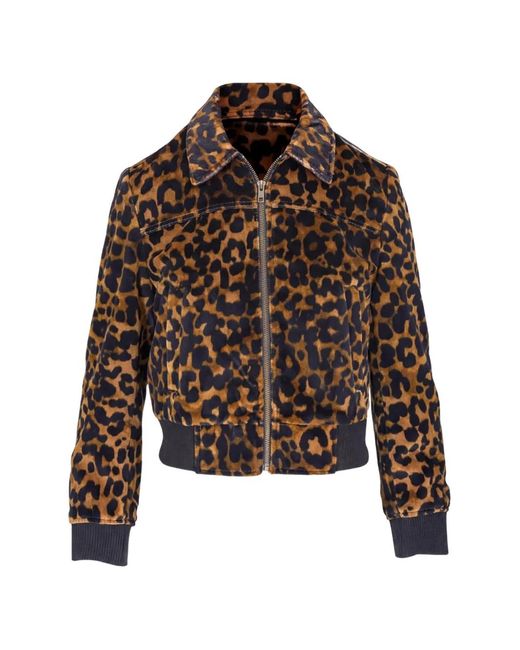 R13 Brown Berlin Leopard-Print Jacket
