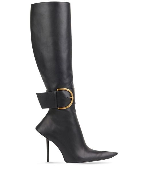 Balenciaga Leather Essex 110mm Knee-high Boots in Black | Lyst