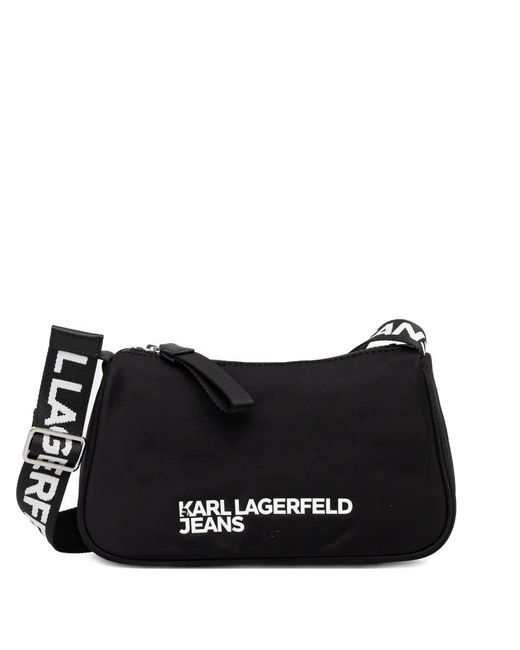 Karl Lagerfeld Black Logo Shoulder Bag