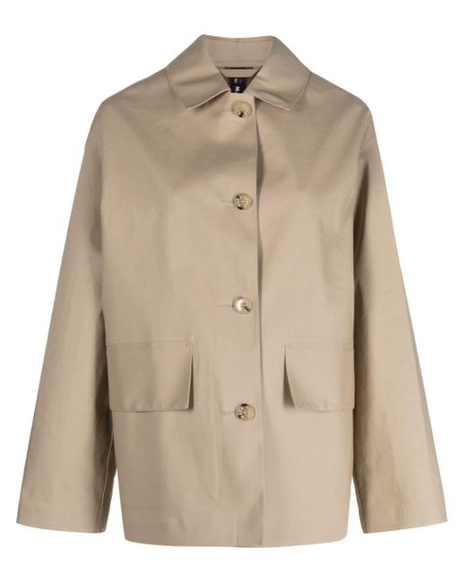 Mackintosh Natural Zinnia Button-up Long-sleeve Cotton Jacket