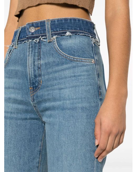 Veronica Beard Blue Carson High-Rise Flared Jeans