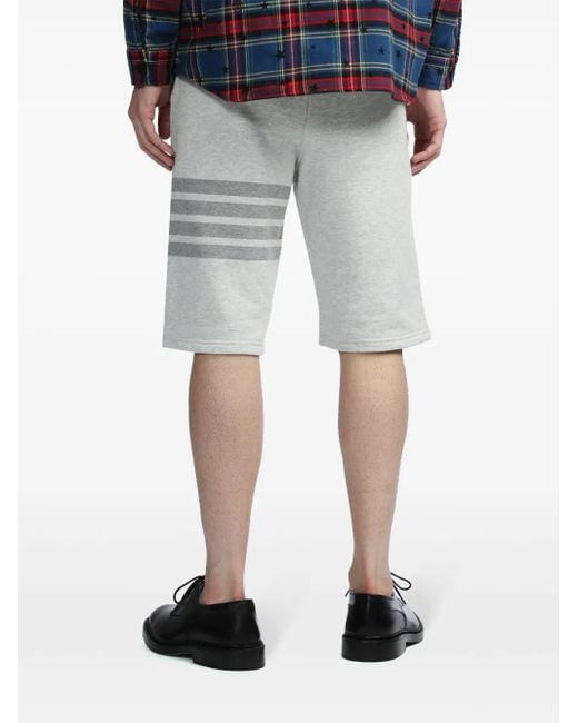 Thom Browne Gray Classic Loopback 4-Bar Sweatshorts for men