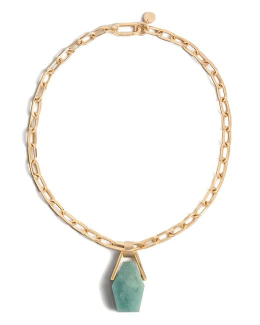 LaDoubleJ Metallic Portal Chain Geometric Necklace