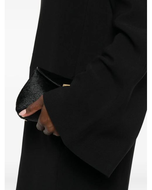 Totême  Black Bell-Sleeve Mini Dress