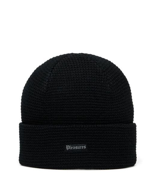 Pleasures ワッフルニット ビーニー Black