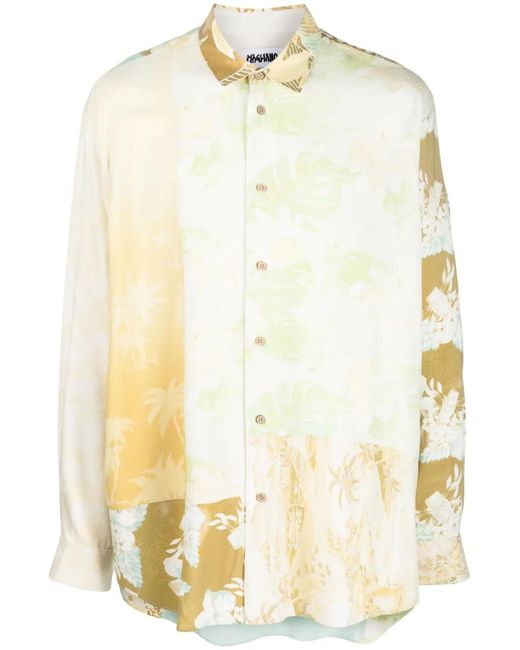 Magliano Natural Graphic-Print Cotton Shirt for men