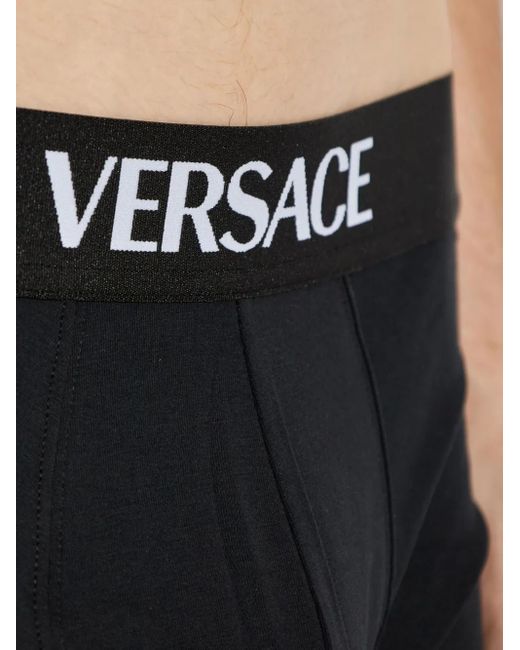 Versace Black Logo Boxer Briefs (3-Pack) for men