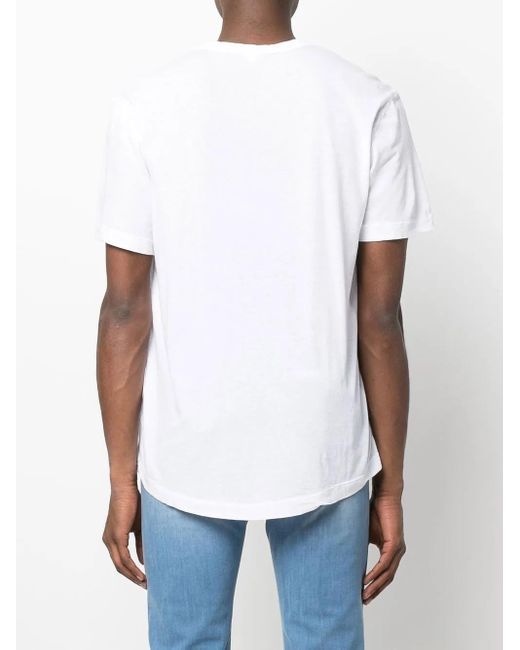 James Perse White Short-Sleeve Cotton T-Shirt for men