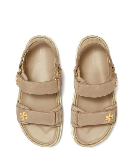 Tory Burch Natural Kira Rope Sport Leather Sandals