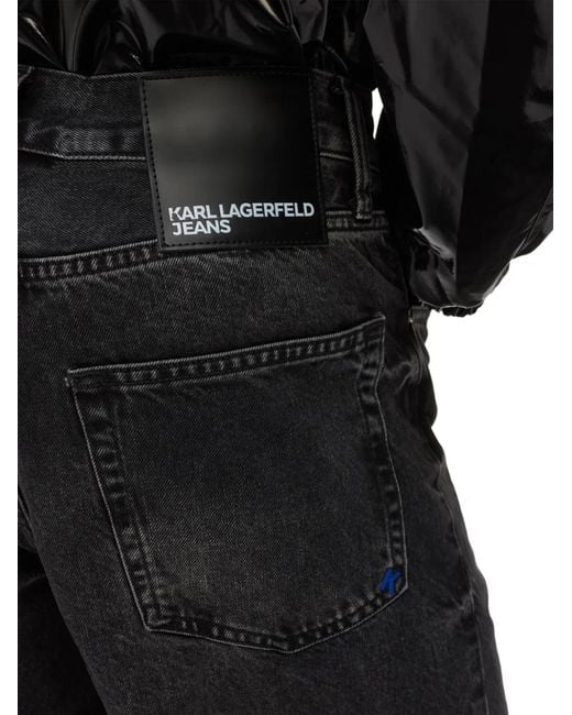 Karl Lagerfeld Black Five-Pocket Denim Jeans for men