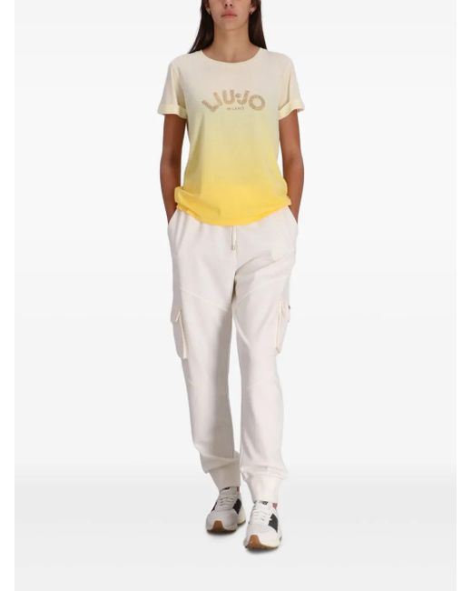 Liu Jo White Cargo-Pocket Track Pants