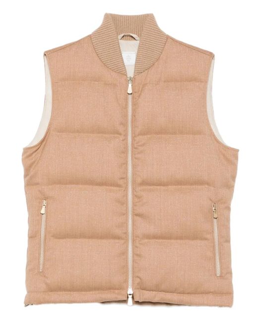 Eleventy Natural Quilted Gilet
