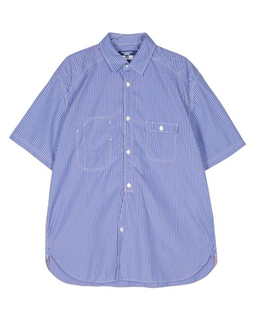 Junya Watanabe Striped Cotton Shirt in het Blue voor heren