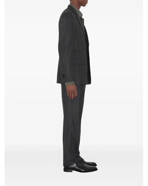 Burberry Black Check Wool Cashmere Tailored Jacket for men