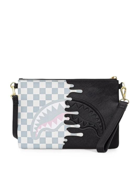 Sprayground Black Sac Porté Épaule À Carreaux