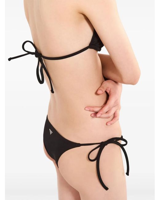 Prada Black Interlock Knit Bikini Bottom
