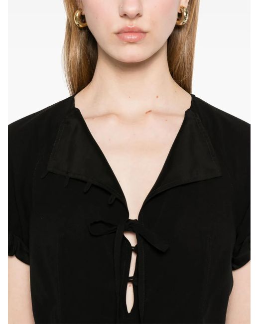 Abito Lungo Con Design A Strati di Jil Sander in Black