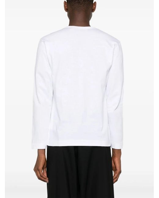 COMME DES GARÇONS PLAY White Comme Des Garcons Heart Cotton T Shirt