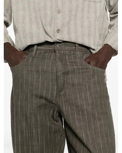 sunflower Gray Wide Twist Striped Straight Jeans for men