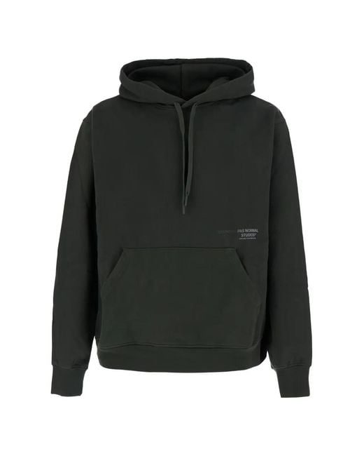 Pas Normal Studios Black Logo-Print Cotton Hoodie for men