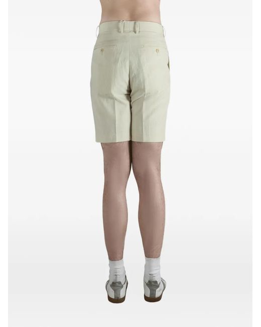 Auralee White Pleated Chino Shorts for men