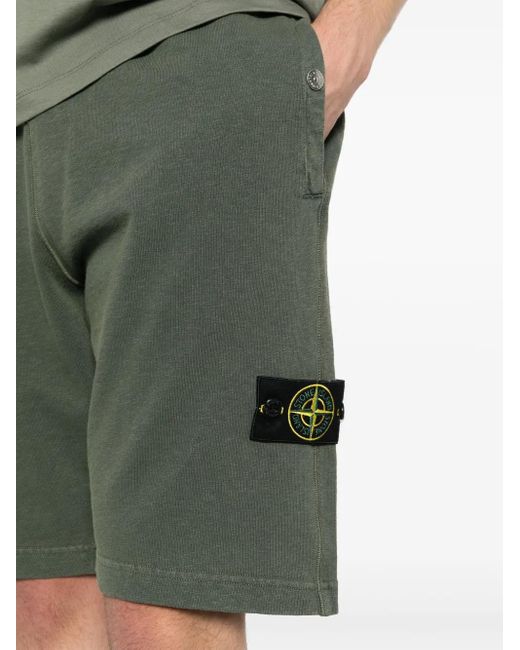 Stone Island Green Tracksuit Shorts for men