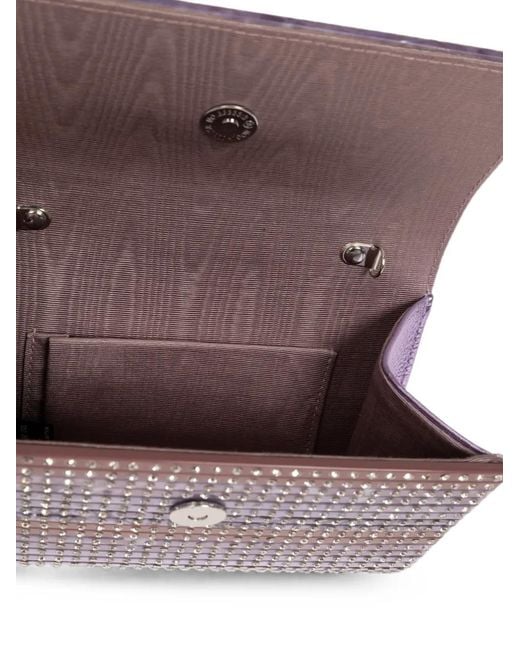 Kurt Geiger Purple Party Eagle Crystal-Embellished Clutch Bag