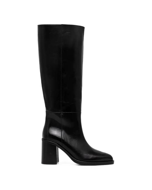 JONAK PARIS Black Dikinson Pointed-Toe Knee-High Boots