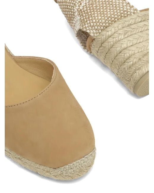 Castaner Metallic Carina Flower-Charm Espadrilles