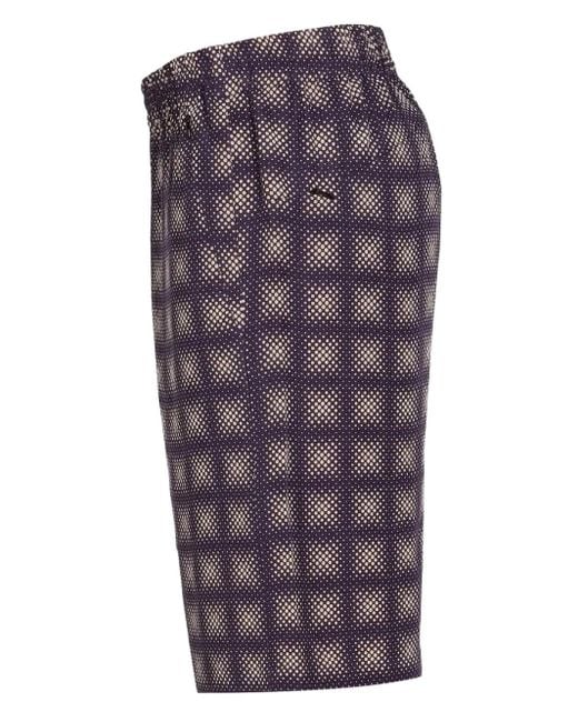 Needles Blue Checked Bermuda Shorts for men