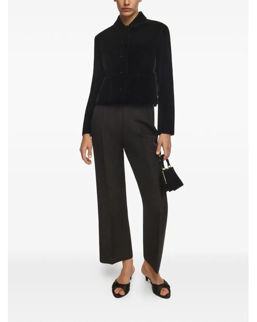 12 STOREEZ Black Sofia Velvet Jacket
