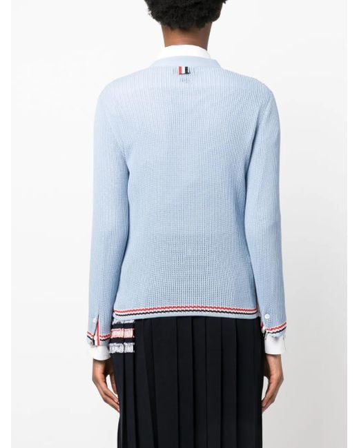Thom Browne Gebreid Vest in het Blue