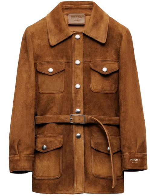 Prada Suède Jack in het Brown