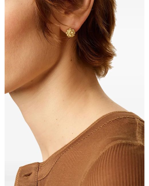 AMI Metallic Pearl Stud Earrings