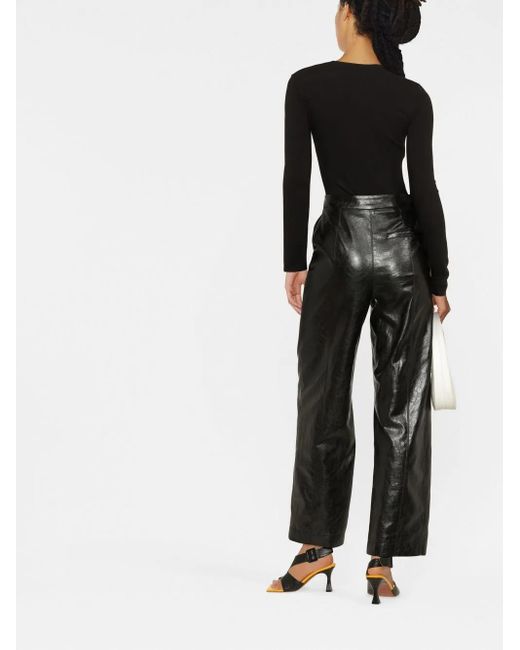 Maison Margiela Black Round-Neck Long-Sleeve Bodysuit