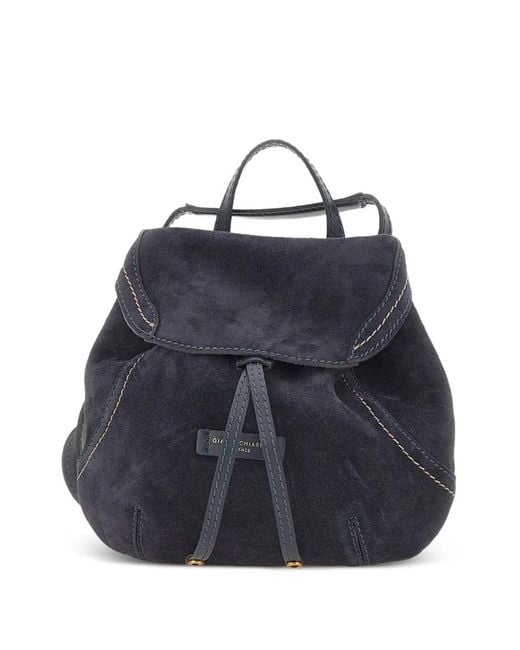 Gianni Chiarini Blue Small Violette Suede Backpack