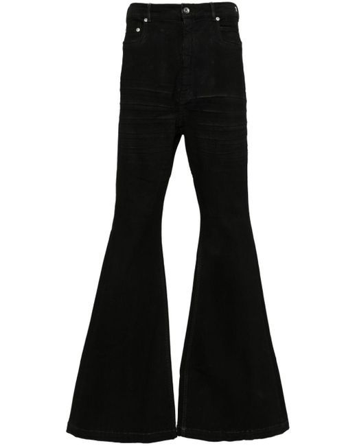 Rick Owens Black Bolan High-Rise Bootcut Jeans for men