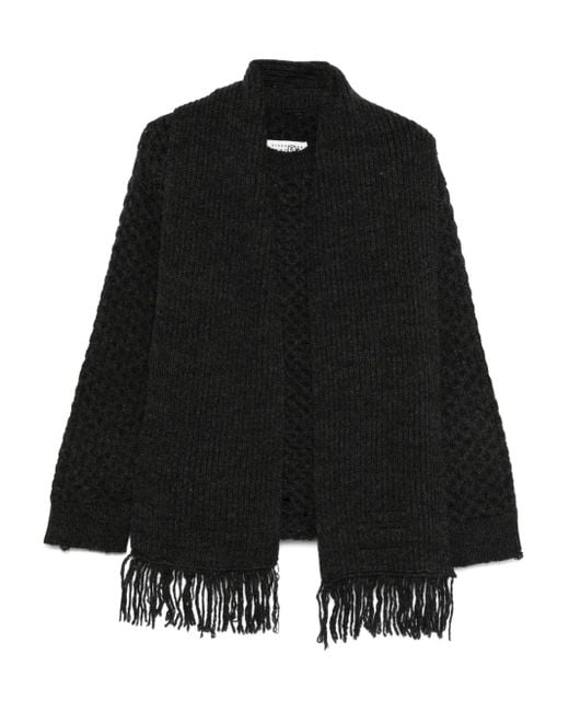 MM6 by Maison Margiela Black Chunky-Knit Sweater