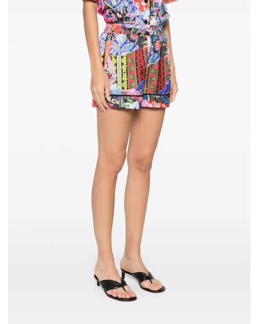 Nissa Blue Printed Shorts
