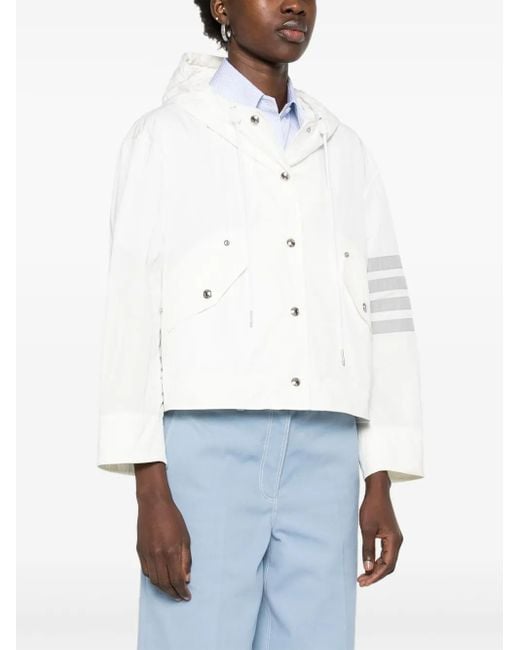 Thom Browne White 4-Bar Jacket