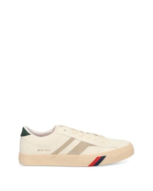Pro Keds Natural Royal Classic Striped Lace-Up Sneakers