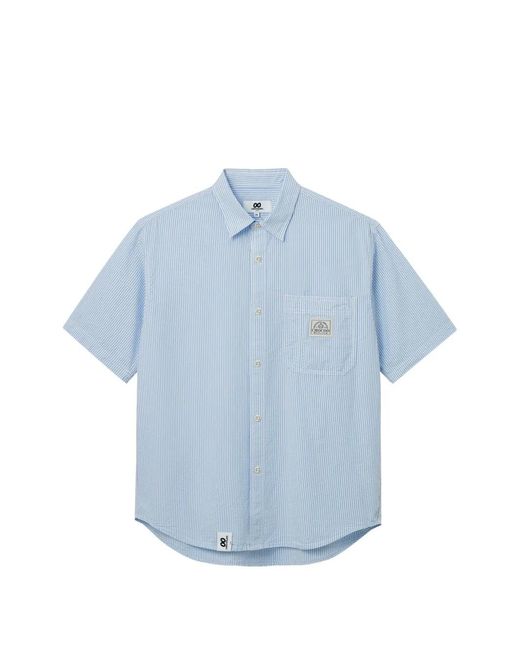 Chocoolate Blue Striped Patch-Pocket Shirt for men