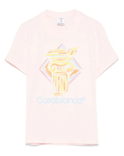 Casablanca Diamond Print T-shirt Pink