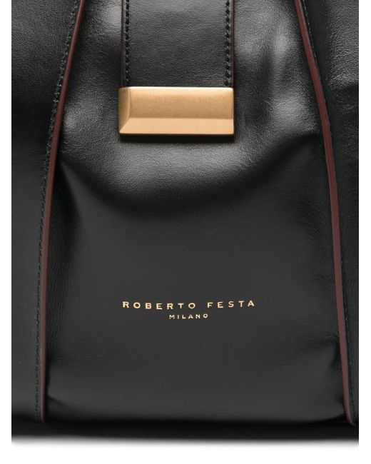 Roberto Festa Black Medium Eloise Leather Shoulder Bag