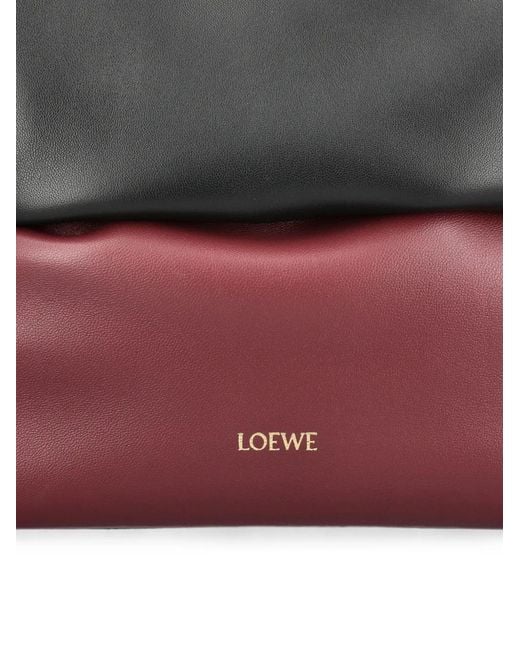 Loewe Black Flamenco Rolled Drawstring Tote Bag