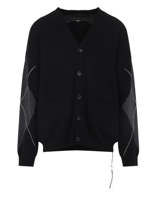 メンズ MASTERMIND WORLD アーガイル カーディガン Black